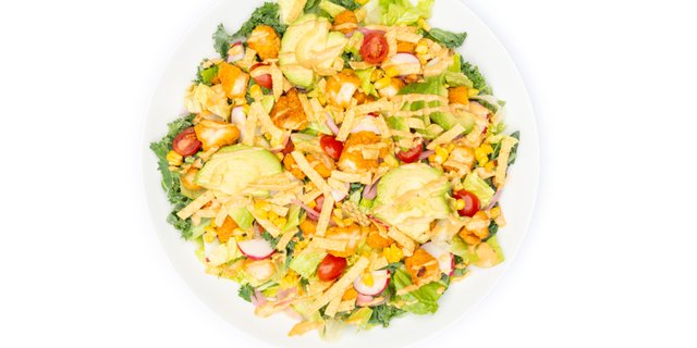 Group Crispy Chicken Elote Salad