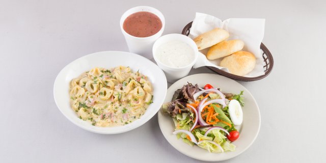 Tortellini alla Panna w/ Salad