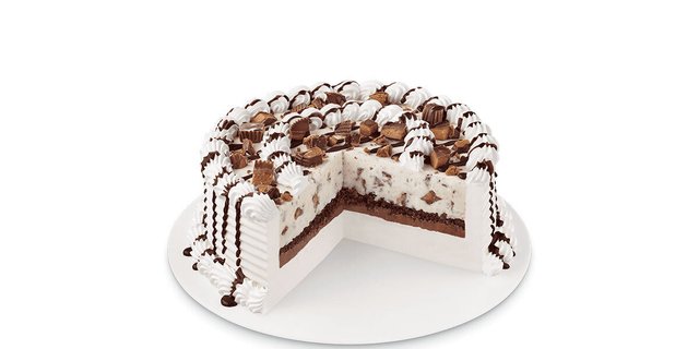 Reese's Peanut Butter Cup Blizzard Ice Cream Cake