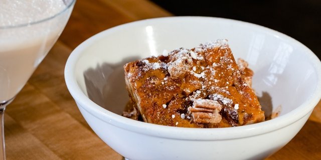 Banana Bourbon Bread Pudding
