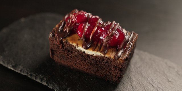 Just Baked Cherry Cheesecake Brownie