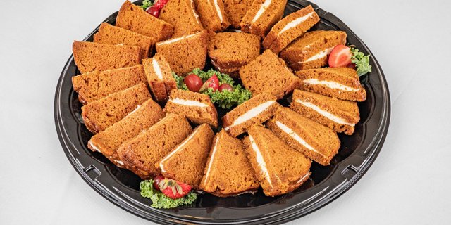 Pumpkin Bread w/ Sweet Cream Cheese Filling Finger Sandwich