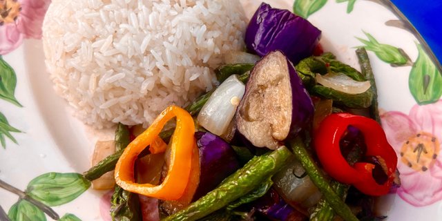 Eggplant String Beans (Pad J)