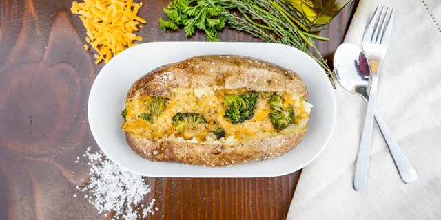Cheddar Broccoli Baked Potato