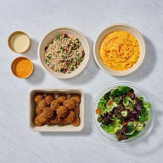 Happier Vegan With Falafel