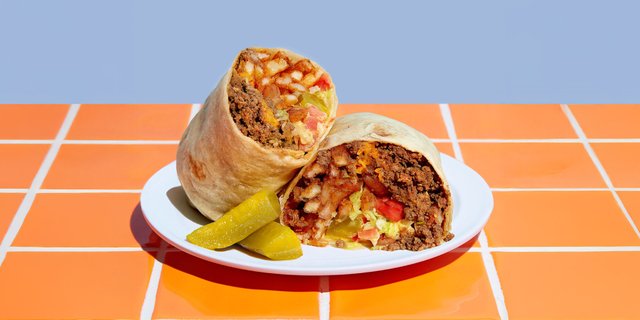 Cheeseburger in Paradise Burrito