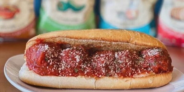 Meatball Mozzarella Sandwich