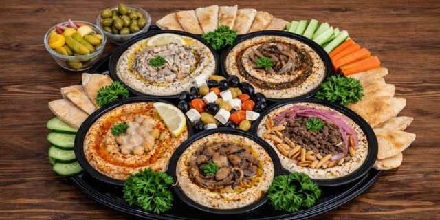Hummus Sample Platter