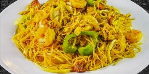 Singapore Rice Noodle w/ Curry Platter