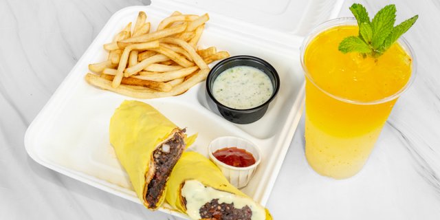 The Vegetarian Tin Tin Sandwich Wrap Combo Deal