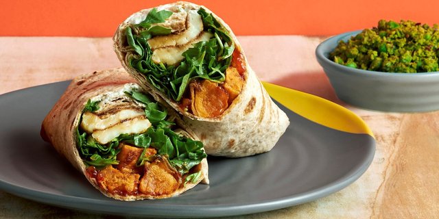Sweet Potato & Halloumi Wrap