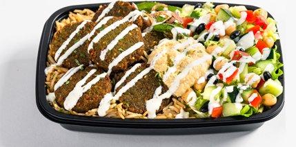 Small Falafel Over Rice Package