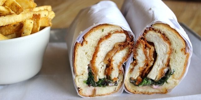 Fried Chicken Schnitzel Sandwich