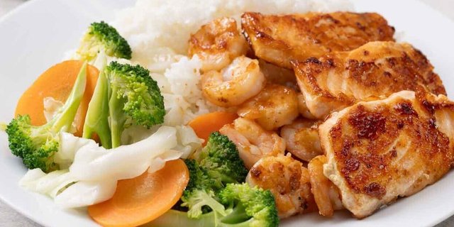 Salmon Shrimp Teriyaki