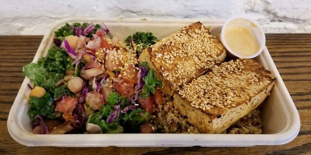 Grilled Marinated Tofu Bowl