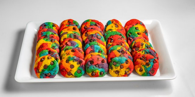 Rainbow Cookie Platter