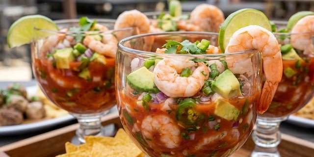Mexican Shrimp Cocktail Platter