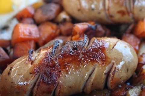 Chicken Apple Sausage & Eggs