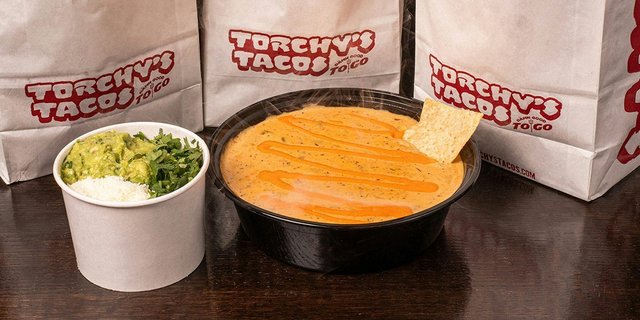 Large Queso & Chips (VE)