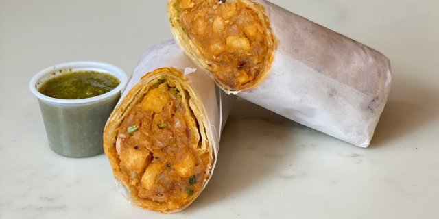 Vegan Aloo Chana Kathi Roll