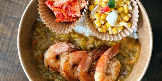 Individual Grilled Shrimp Curry