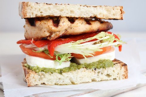 Grilled Chicken Pesto Sandwich