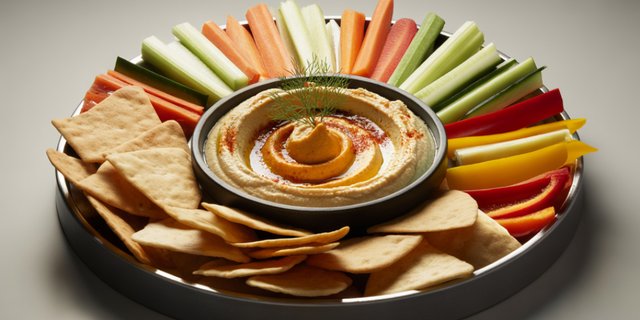 Hummus, Crudite & Pita Chips