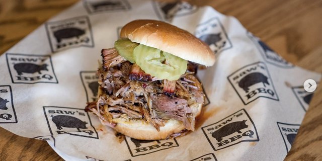 Pulled Smoked Pork Sandwich Sack Lunch