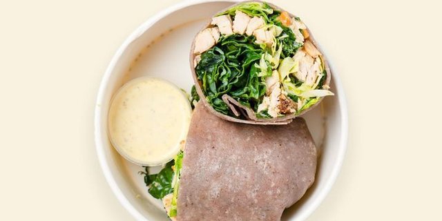 Kale Chicken Caesar Wrap